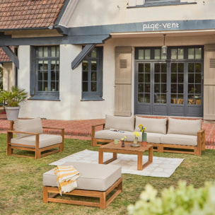 Salon de jardin bois d'acacia 5 places MENDOZA