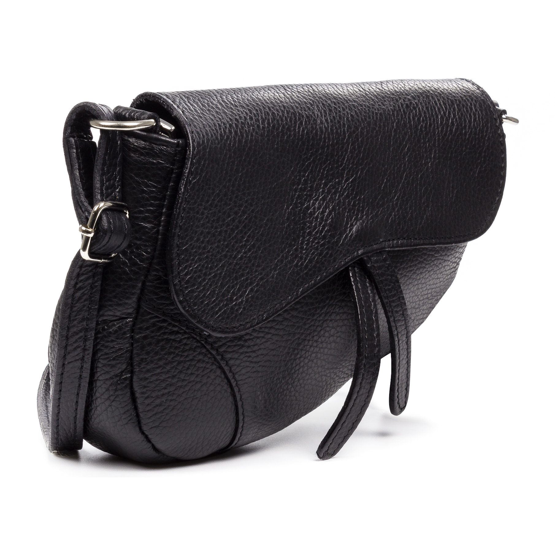 FIRENZE ARTEGIANI Borsa a Spalla da Donna Susanna. Vera Pelle Dollaro Made in Italy 22x7x17 Cm. Colore nero