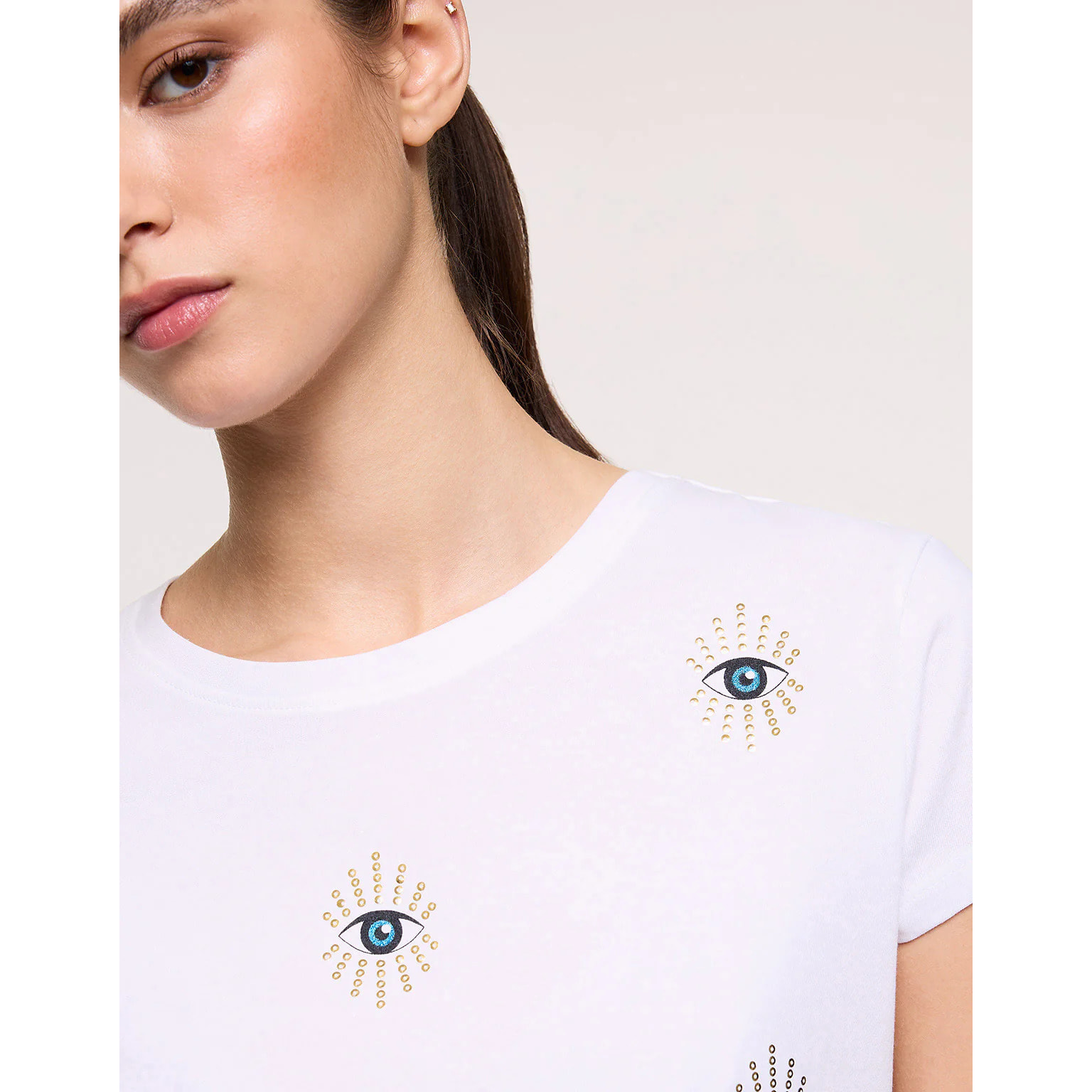 Camiseta Manga Corta Blanco - Olhosa