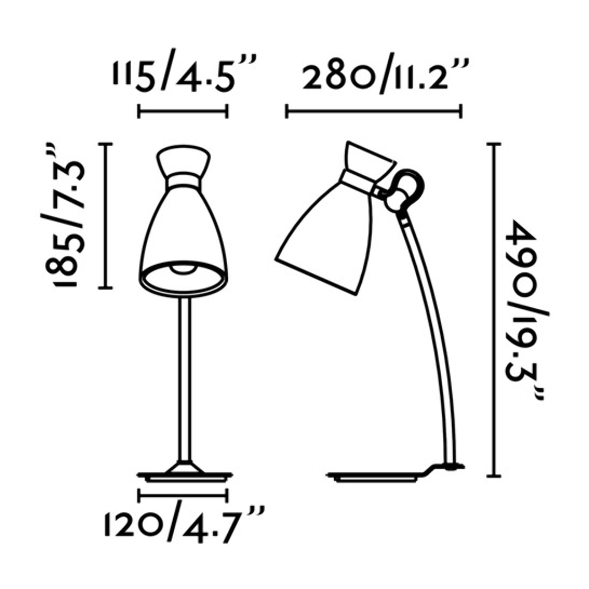 Lampe de table RETRO rouge