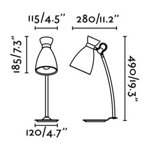 Lampe de table RETRO rouge