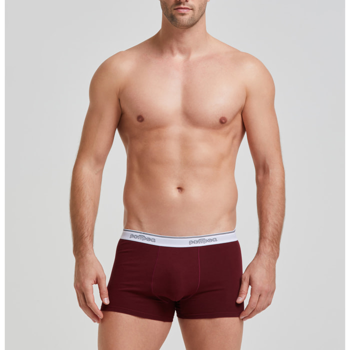 Boxer cotone con elastico a vista logato
