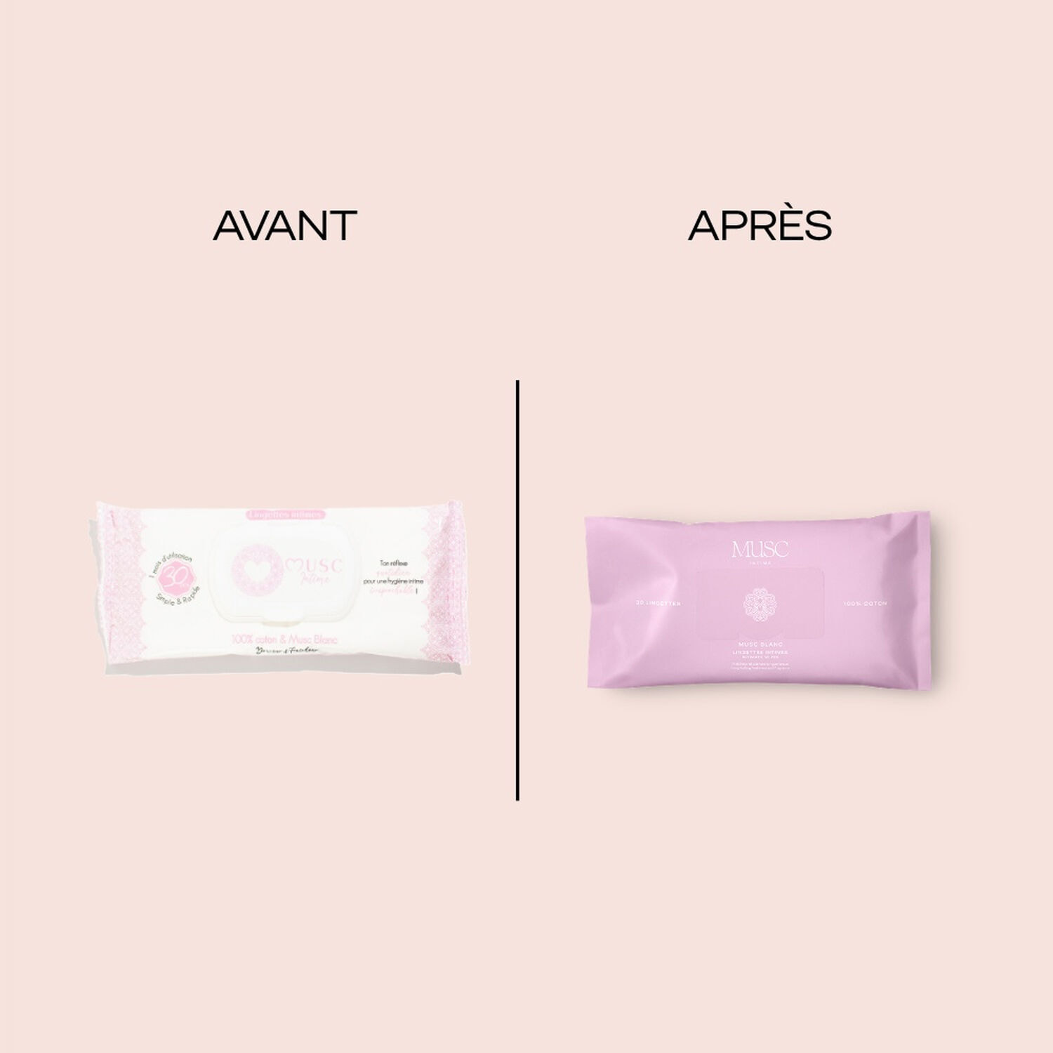Musc Blanc - Lingettes Intime 30 unités