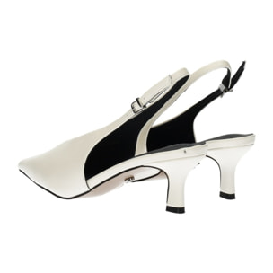 Décolleté sling back Donna Tata Italia Bianco