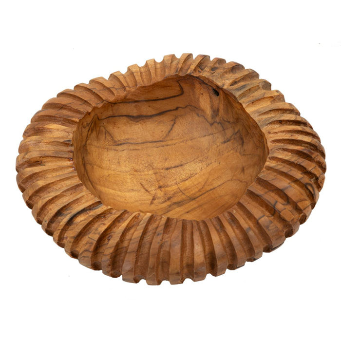 S/TASCHE GERIS IN TEAK RICICLATO CM Ø 29X7 (PEZZI UNICI - NON RIP. IN SERIE)