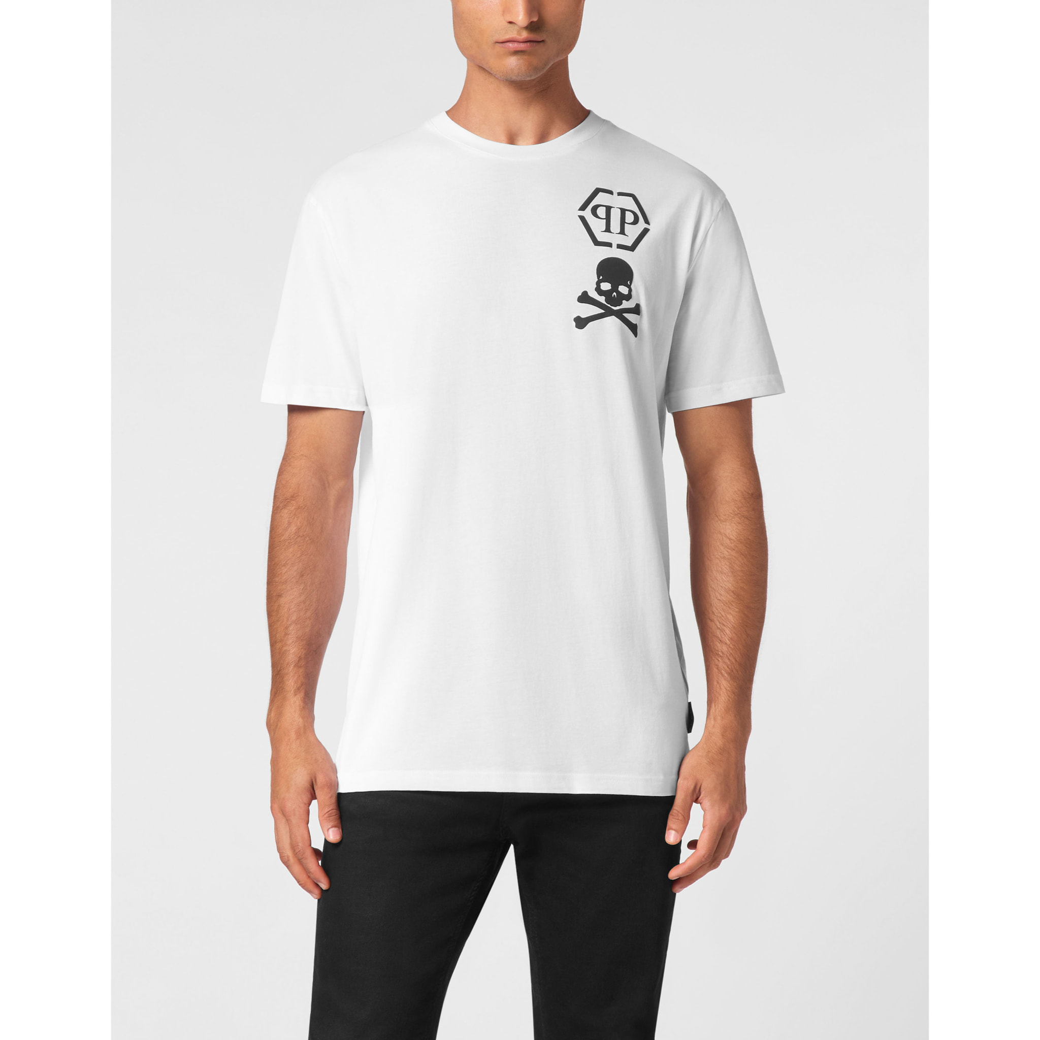 PHILIPP PLEIN T-Shirt V-Neck SKULL&BONES