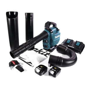 Aspirateur Souffleur 36V (2 x 18V) 33 mbar - MAKITA - avec 2 batteries 18V 5.0Ah - chargeur double - DUB363PT2V