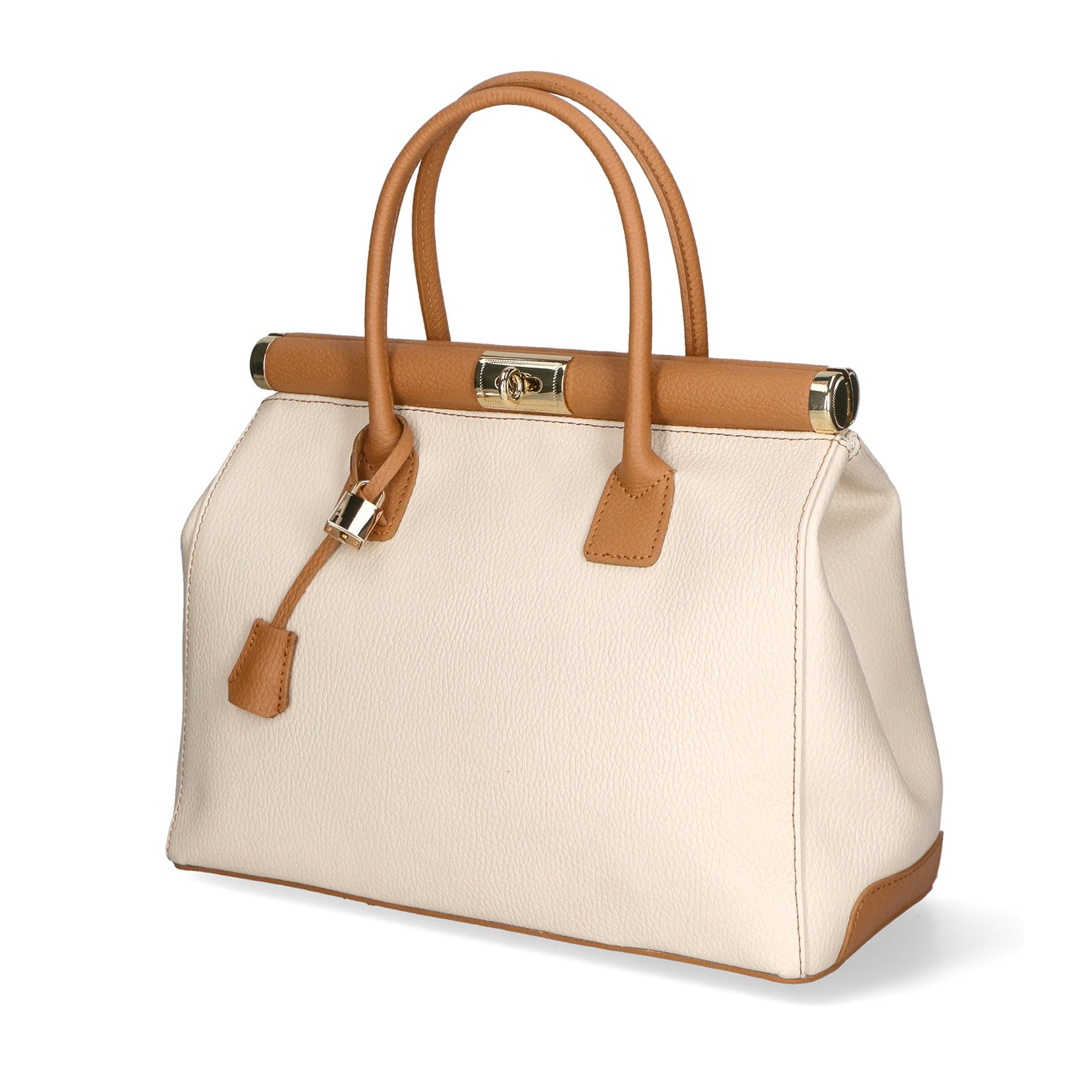 Borsa a mano da donna - Modello Aleria - Vera pelle - 35.0 x 26.0 x 16.0 cm