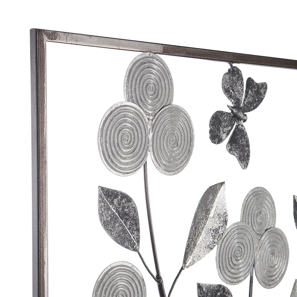 Déco murale "Florale" argent 50x50cm