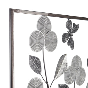 Déco murale "Florale" argent 50x50cm