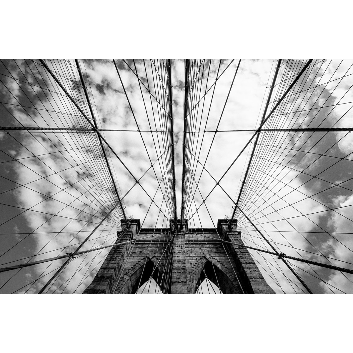 Tableau deco Brooklyn Bridge details Toile imprimée