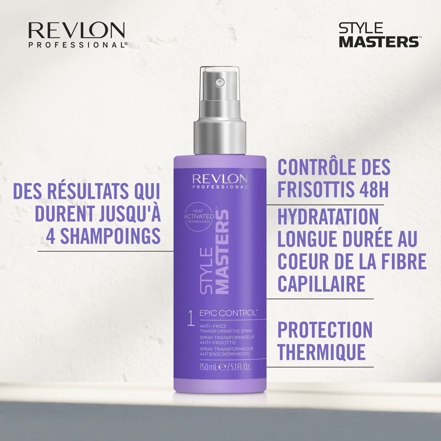 Style Masters Epic Control - Spray Transformateur Anti-Frisottis 150 ml
