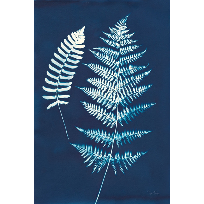 Tableau fleurs Duo fougères bleues Tableau alu Dibond