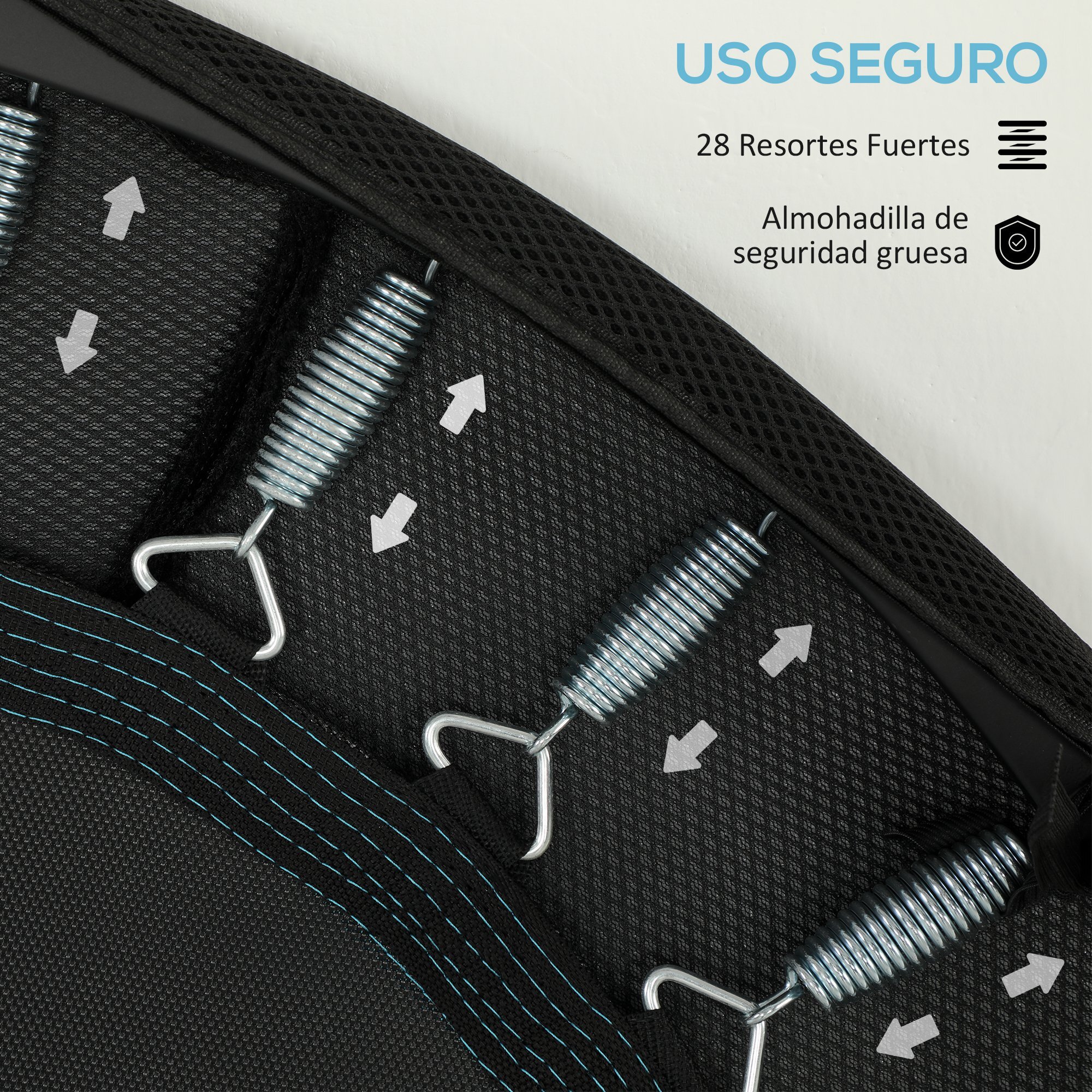 Trampolín de Fitness Plegable Ø102 cm Cama Elástica con Marco de Acero Antideslizantes Carga 100 kg para Entrenamiento Piernas Cuerpo en Hogar Oficina Gimnasio Azul