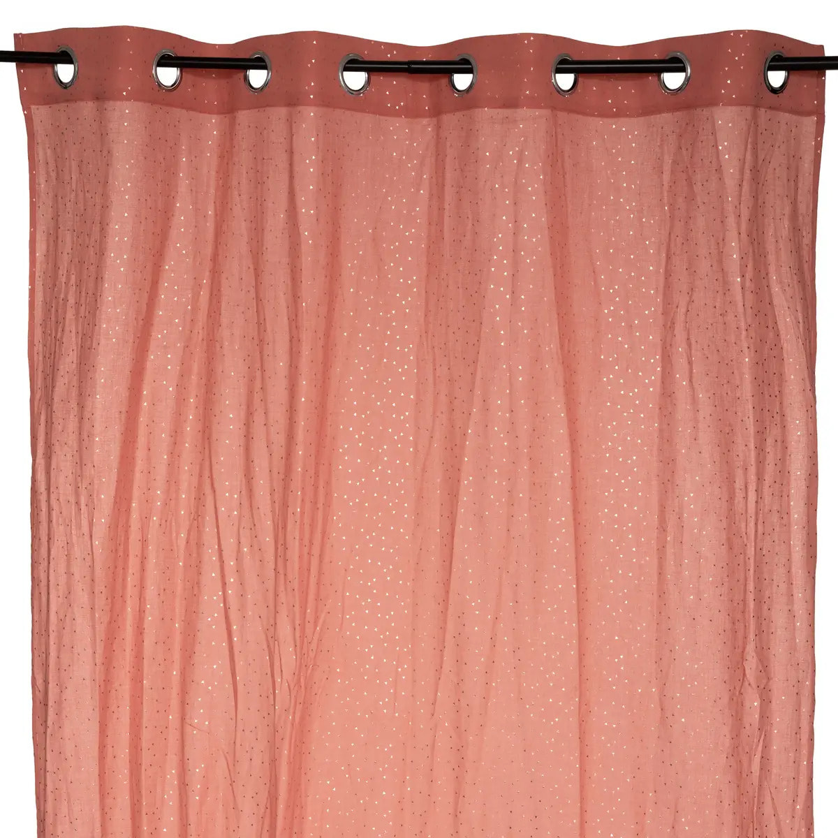 Rideau "Berlingot" rose terracotta 140x250cm