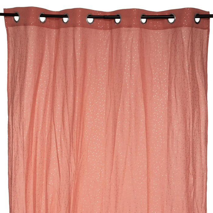Rideau "Berlingot" rose terracotta 140x250cm