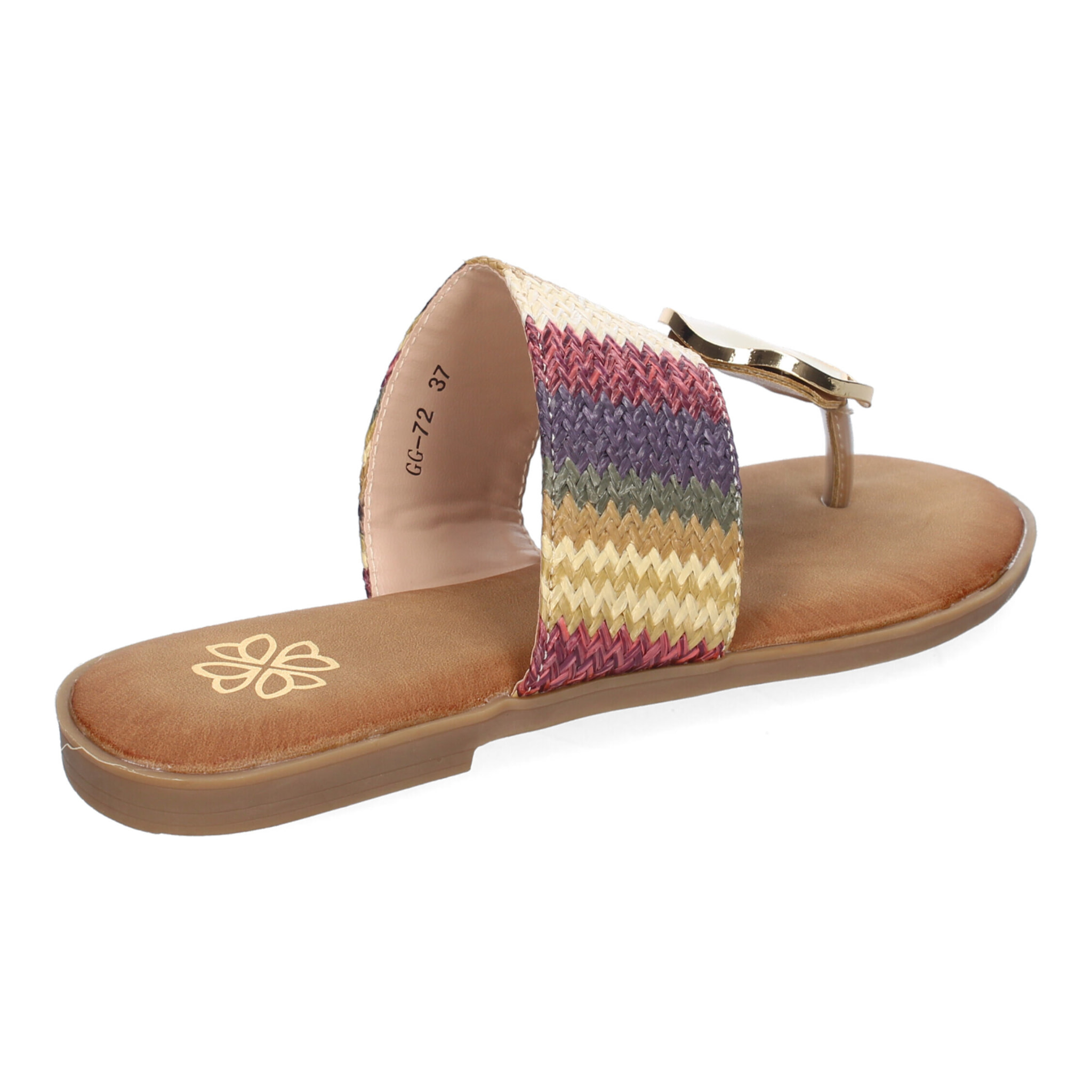 Sandalia Planas de Esclava para Mujer, Comodas y Elegantes, Diseño Moderno con Adornos