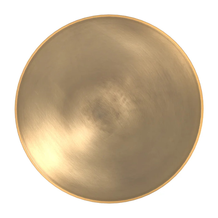 Table d'appoint ronde en métal vert et laiton D49 cm - Lyne