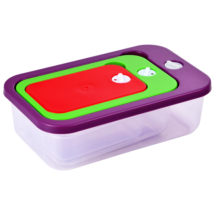 Set 3pc herméticos apilables plastico, colección Jolie San Ignacio