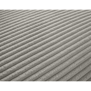 Garance - canapé modulable d'angle gauche - 8 places - en velours côtelé - Gris clair