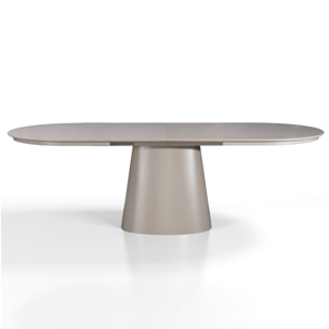 Table à manger extensible Tomasucci RAUMA, en MDF, taupe, 160/200/240 × 100 × 75,5 cm