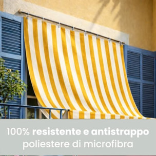 Intrecci Tenda da Sole Impermeabile per Verande e Balconi con Occhielli Righe Giallo