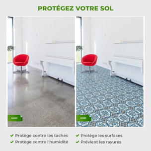 Sticker Sol avec laminat de Protection en Plastique Anti-dérapant | Stickers adhésif Sol - CARRELAGES SOL GALINA - 1 sticker