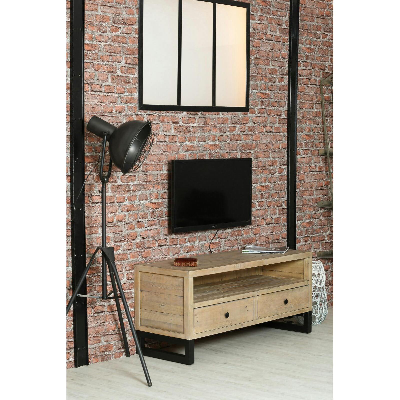 Meuble TV 120 cm bois recyclé AUCKLAND
