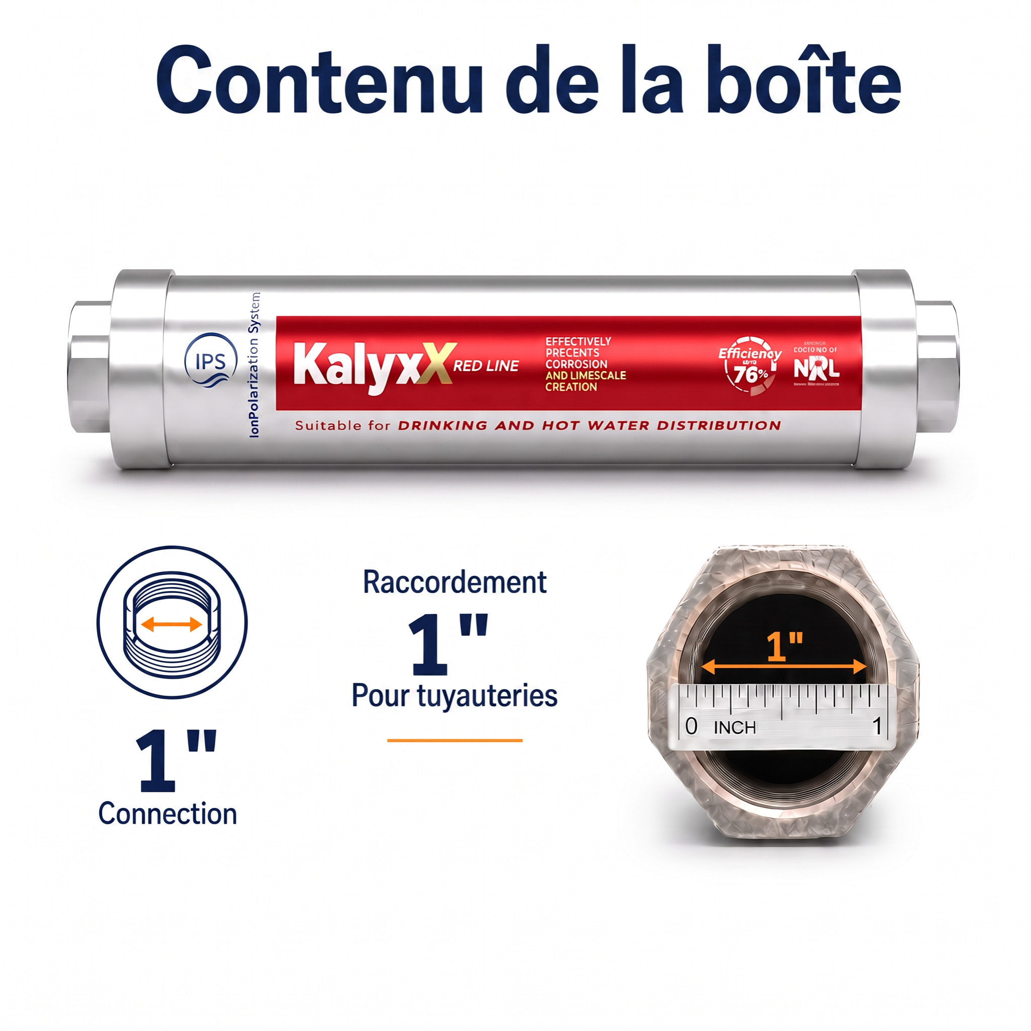 Alternative adoucisseur d'eau KalyxX Red Line 1" (IPSKXFRRG1)