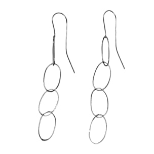 Pendiente Mil cadena en eslabón plata 925 100%. Eslabón soldado. "Plata Única"