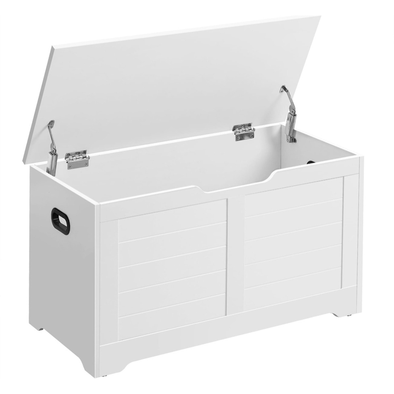 Panca Contenitore Oslo in Legno Bianco con Maniglie
