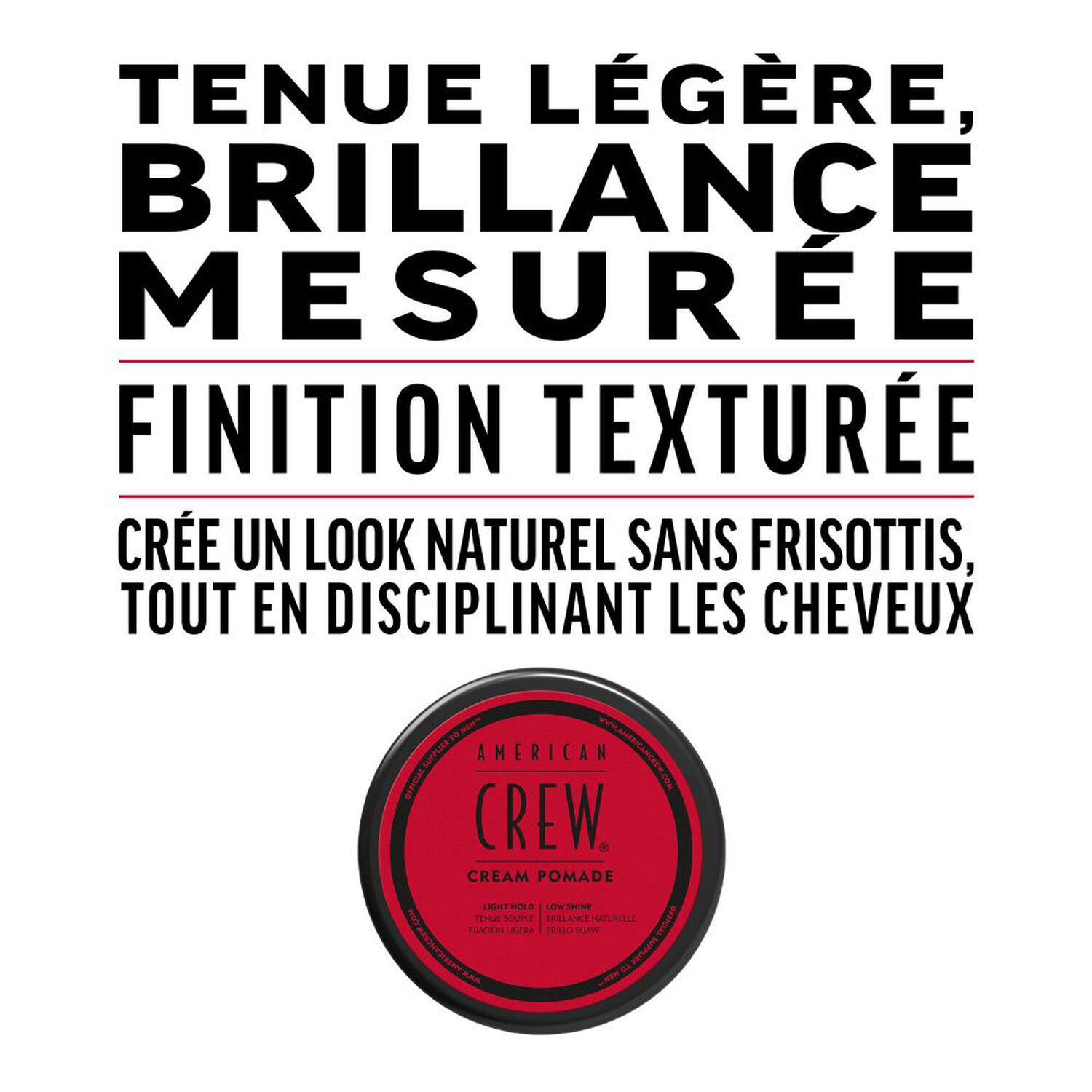Pomade Coiffante - Crème de Coiffage Tenue Souple & Effet Mat 85 g