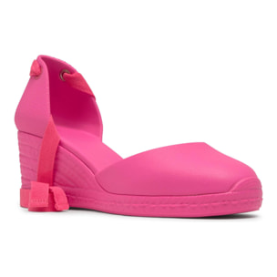 Alpargatas de cuña de mujer Careen en goma eva natural y sostenible con cierre de cintas