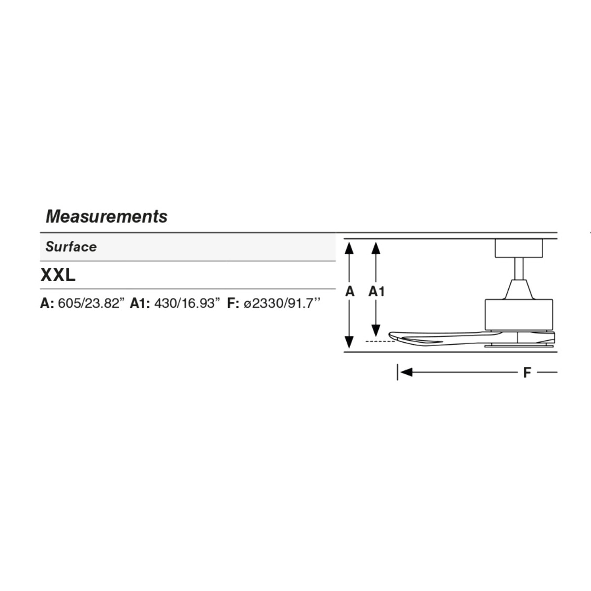 KAUAI XXL Ventilador de techo blanco