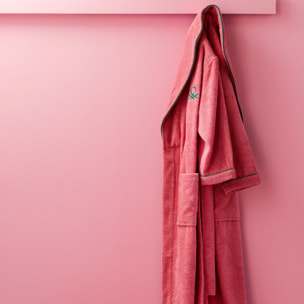 Albornoz 420gsm 100% algodon c/ logo bordado rosa core benetton