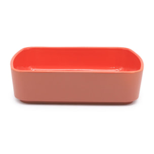 Moule rectangulaire orange en céramique 27cm - "brique"