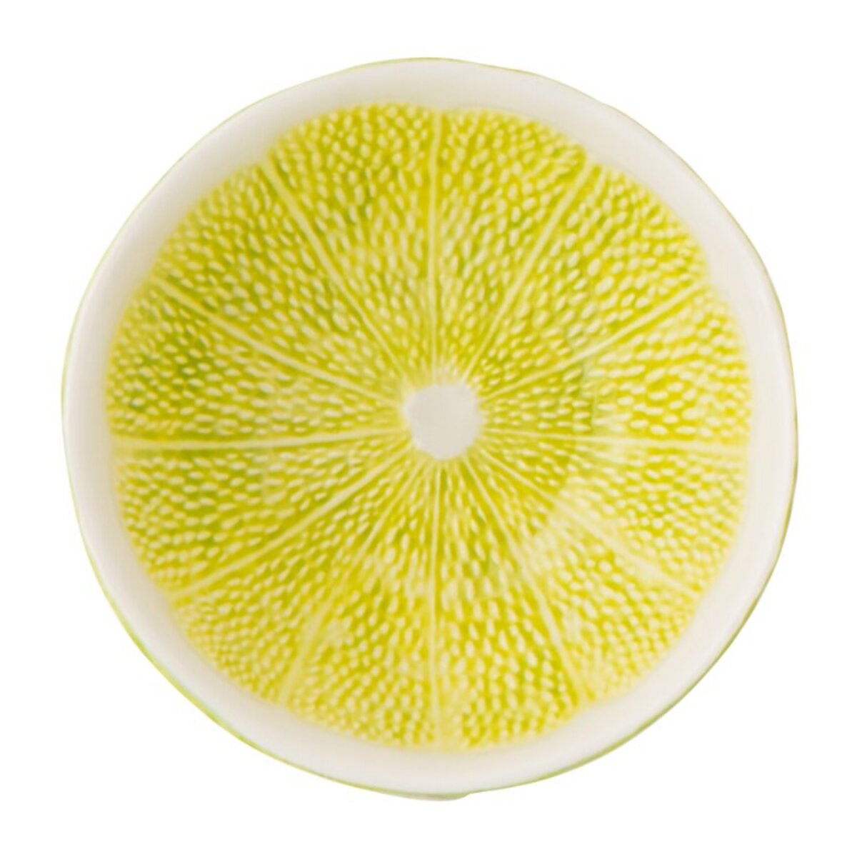 J-Line Bol Citron Vert Dolomite - céramique - vert/blanc - 2 pièces