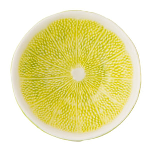 J-Line Bol Citron Vert Dolomite - céramique - vert/blanc - 2 pièces