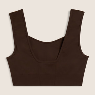 Top sportivo seamless con scollo a cuore e supporto leggero