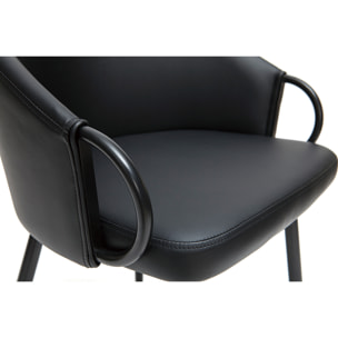 Chaise design noire PRECIO