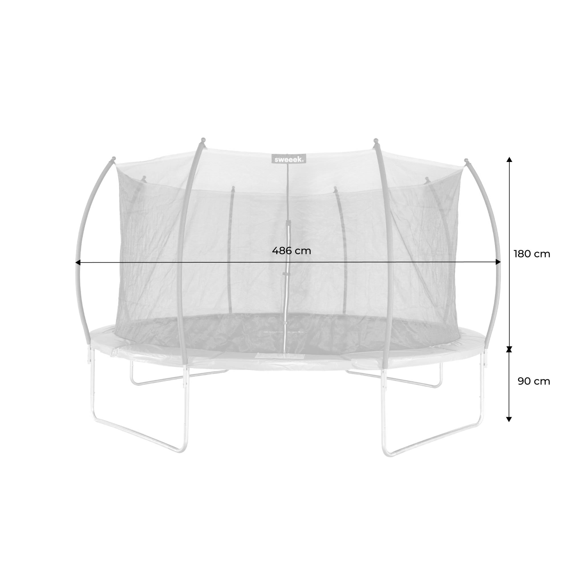 Trampoline rond Ø 490cm gris avec filet de protection intérieur - Jupiter Inner – Nouveau modèle - trampoline de jardin 4.90m 490 cm |Design | Qualité PRO | Normes EU