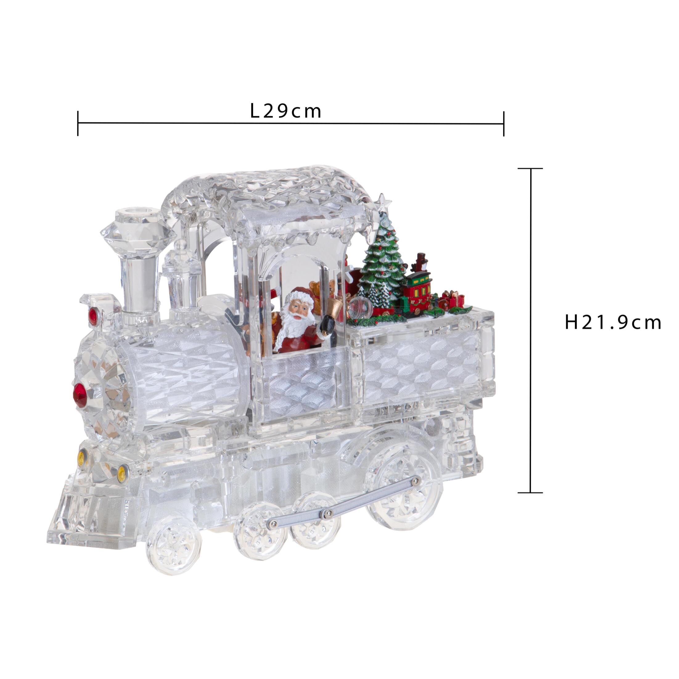 Treno 29xh21, con santa led+movimento+musica in - Pezzi 1 - ALTRO - Bianchi Dino SpA