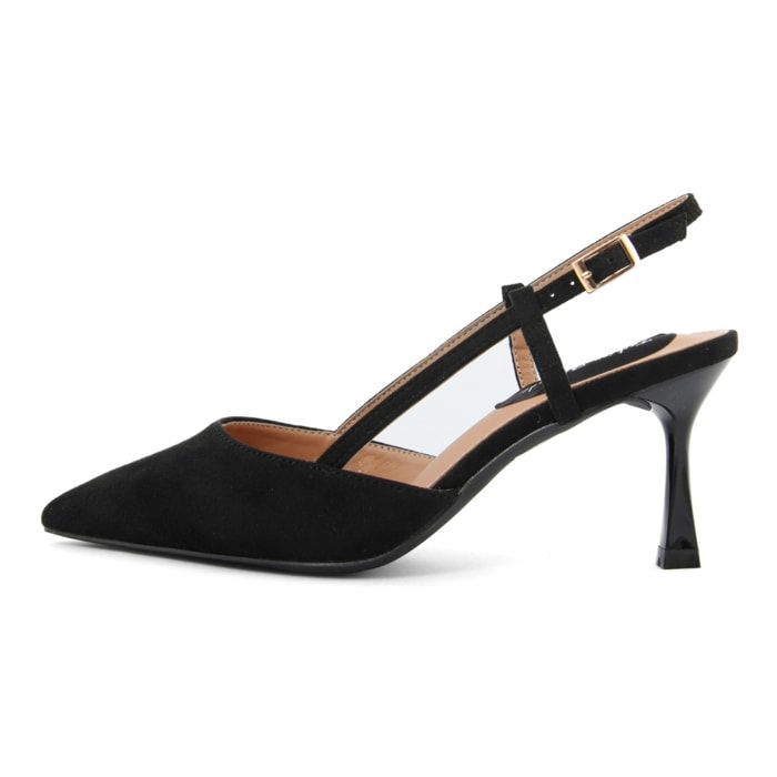 Slingback Donna colore Nero-Altezza tacco:8cm