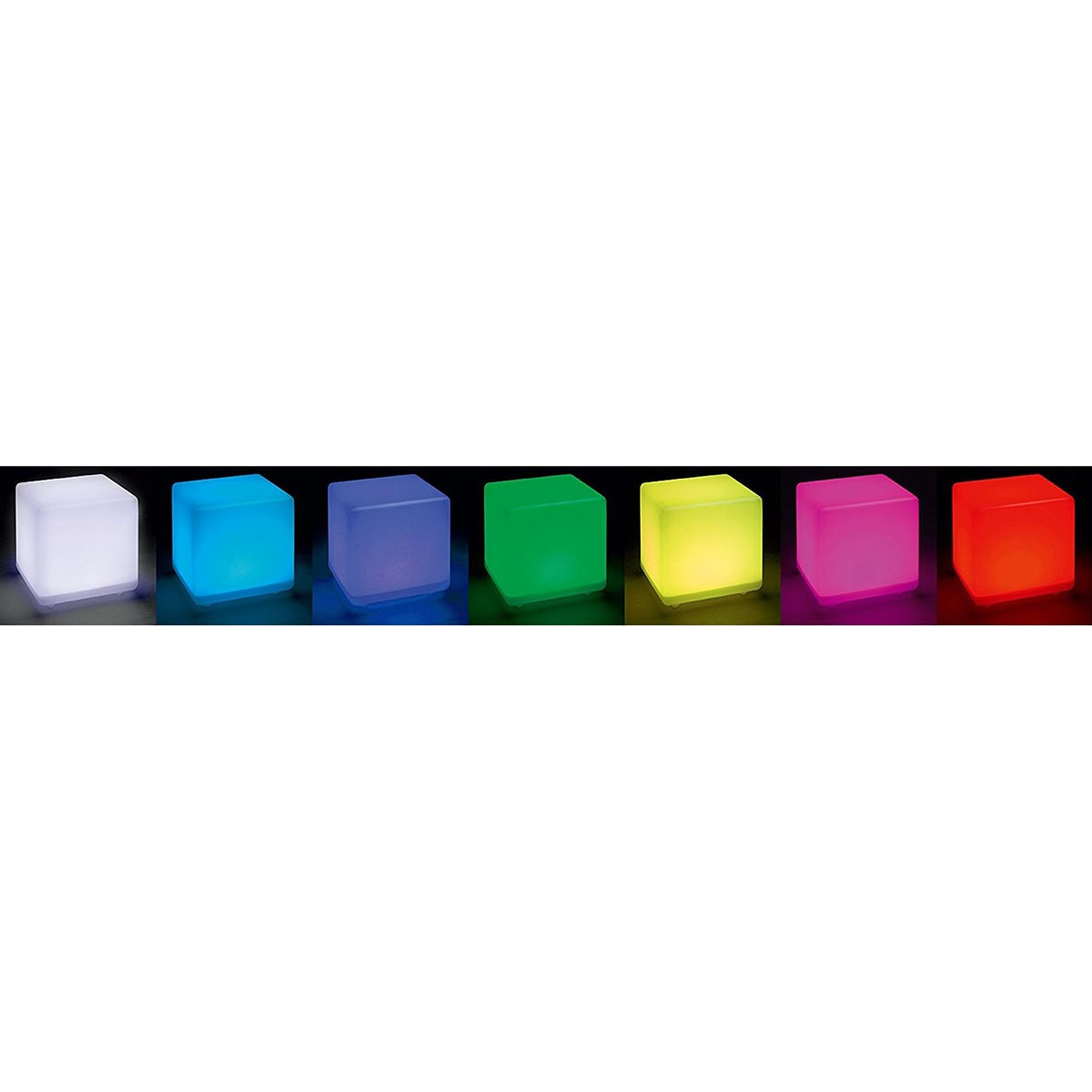 Cube lumineux solaire multicolore CASY H30cm
