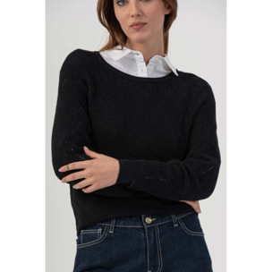 Kocca - Maglia girocollo in lurex Donna