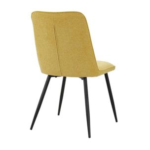 Chaise en tissu avec pieds fins en métal - PERRINE