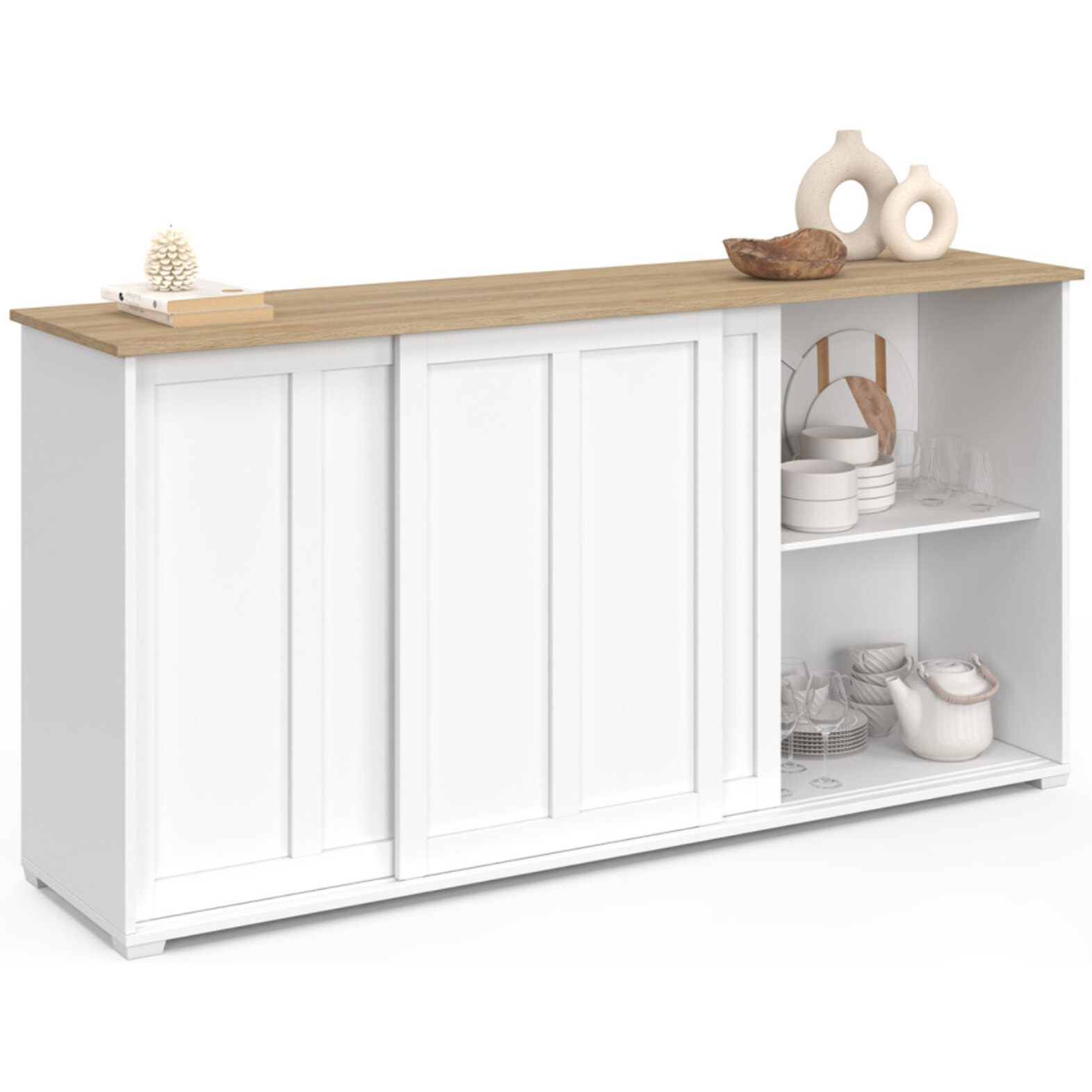 Buffet Jamy 3 portes blanc 160cm