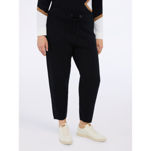Fiorella Rubino - Pantaloni joggers in maglia - Nero