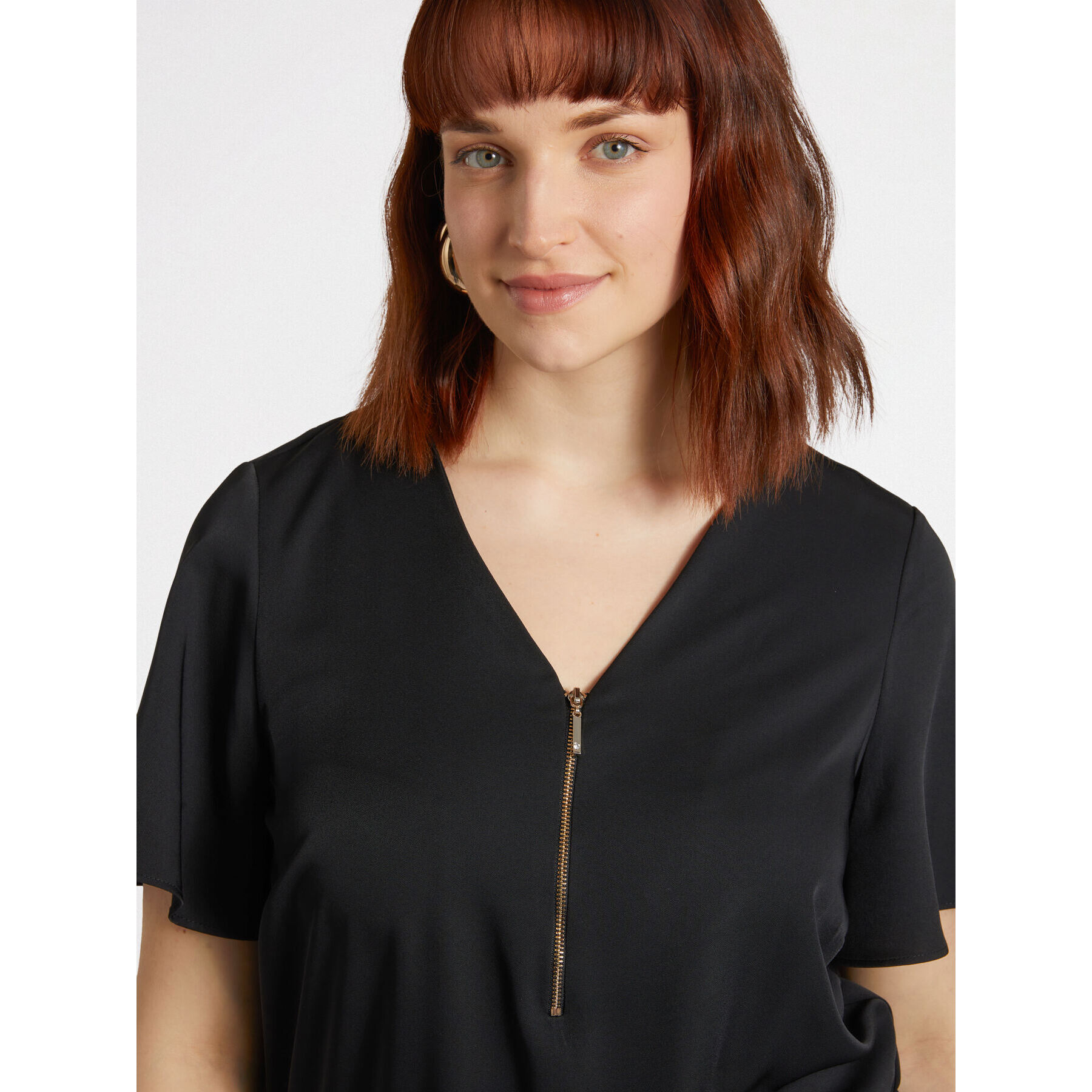 Fiorella Rubino - Tuta jumpsuit con zip davanti - Nero