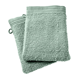 Lot de 2 gants de toilette "Spa" 15 x 21 cm / 400 gr/m² - Couleur: "Spa" Menthe